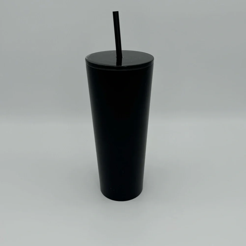 Starbucks Matte Black Tumbler Cup Venti Double Walled Stainless Cold Cup 20 oz